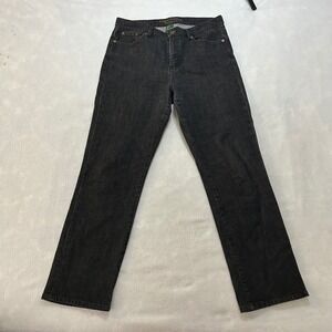 Lauren Ralph Lauren Classic Straight Leg Jeans Black Faded Denim Womens 10